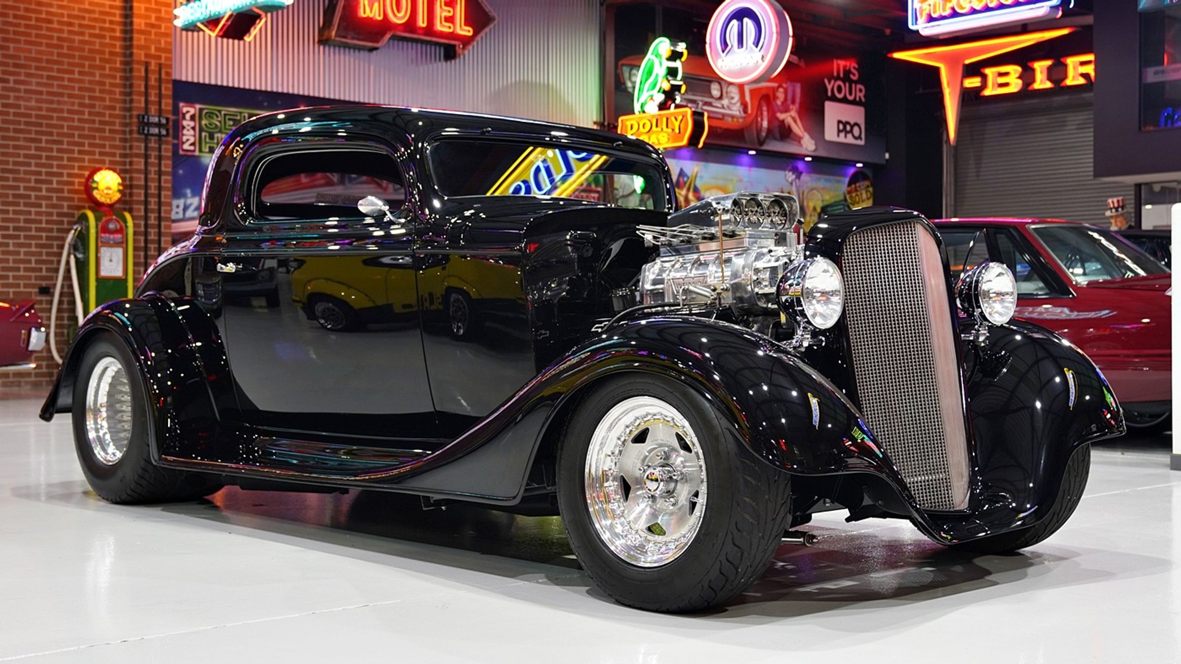1934 Blown 502 Big Block Chev 3 Window Hot Rod Coupe